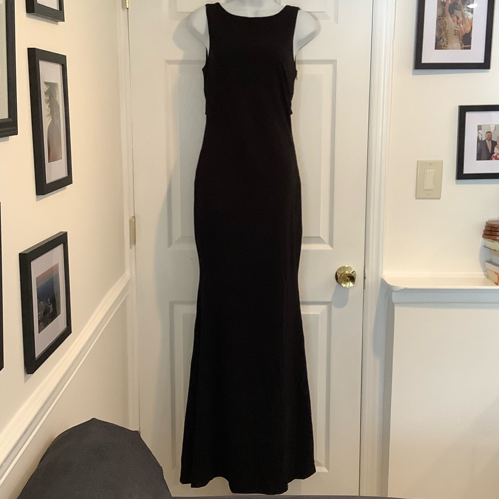 NWT LULU’S Black Elegant Formal Event Wedding Guest Classy Chic Cocktail Dress S